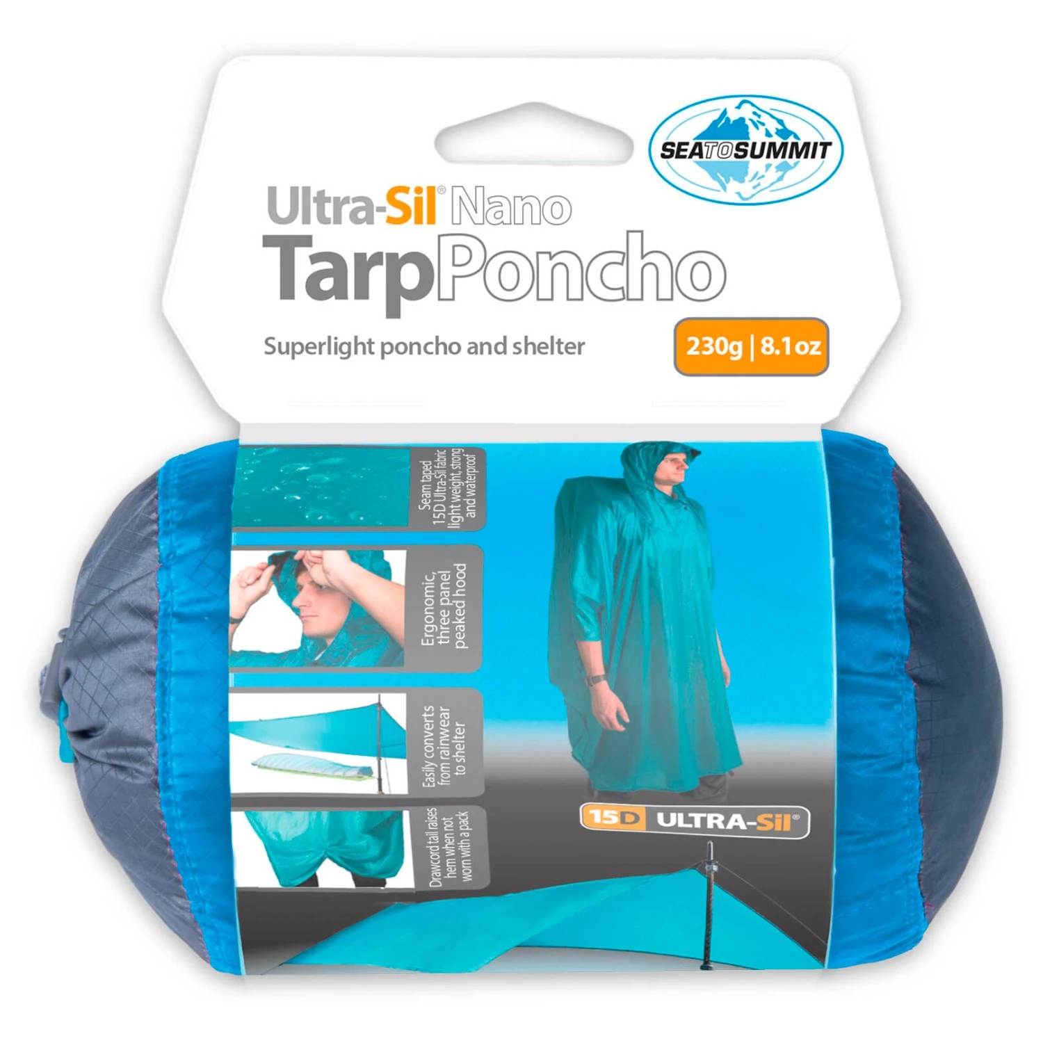 Sea To Summit Ultra-Sil Nano 15D Tarp-Poncho 3 Sea To Summit Ultra-Sil Nano 15D Tarp-Poncho